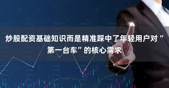 炒股配资基础知识而是精准踩中了年轻用户对“第一台车”的核心需求