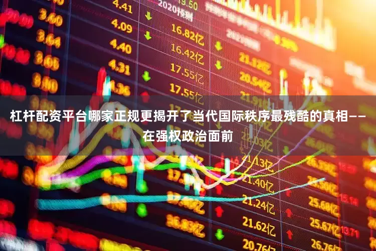 杠杆配资平台哪家正规更揭开了当代国际秩序最残酷的真相——在强权政治面前